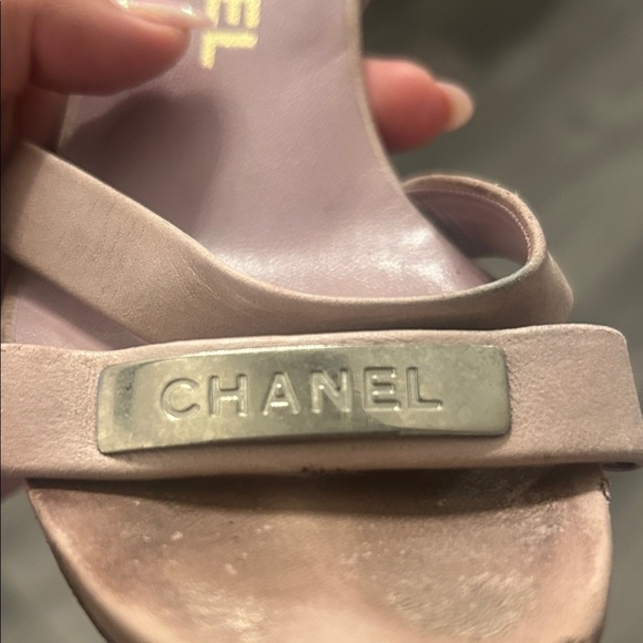 CHANEL VINTAGE Women's Beige Strappy Sandals Sz 36 - Picture 7 of 9